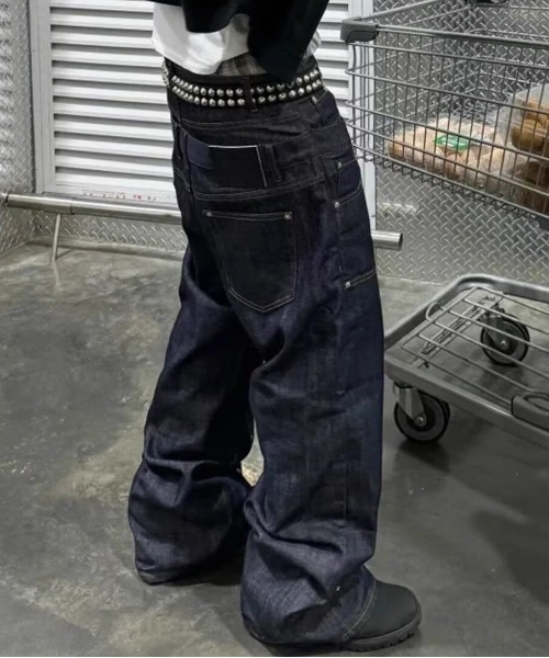 DOUBLE STEAL(ダブルスティール)の「DSユーティリティワイドデニムパンツ(デニムパンツ・メンズ・インディゴブルー・X-LARGE/LARGE/MEDIUM/SMALL)」の4枚目の写真