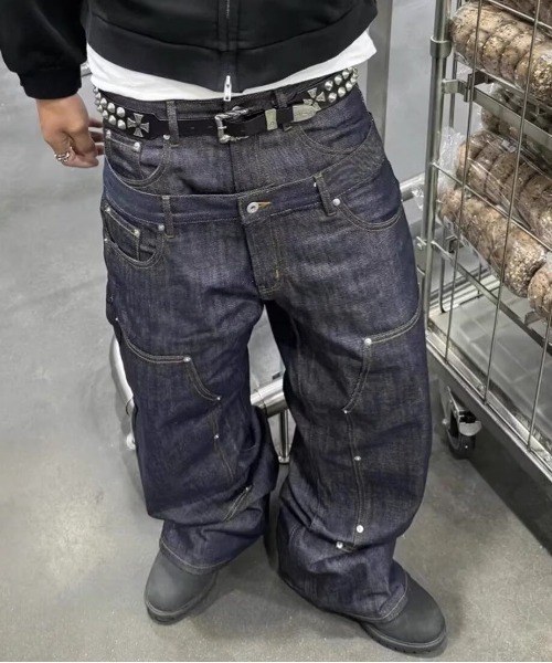 DOUBLE STEAL(ダブルスティール)の「DSユーティリティワイドデニムパンツ(デニムパンツ・メンズ・インディゴブルー・X-LARGE/LARGE/MEDIUM/SMALL)」の3枚目の写真