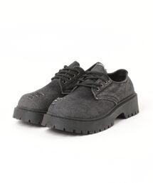 Burner（バーナー）の「【Cr+ov（クローヴ）】デニム ダメージ加工 厚底ダービーシューズ cro-boots-5-37【RBTS】（ブーツ）」