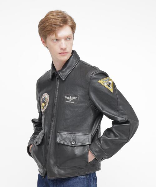 AVIREX(アヴィレックス)の「《NAVAL COLLECTION》M-421A LEATHER JACKET / レザージャケット / AVIREX / アヴィレックス(ミリタリージャケット・メンズ・ブラック・X-LARGE/XX-LARGE/LARGE)」の6枚目の写真