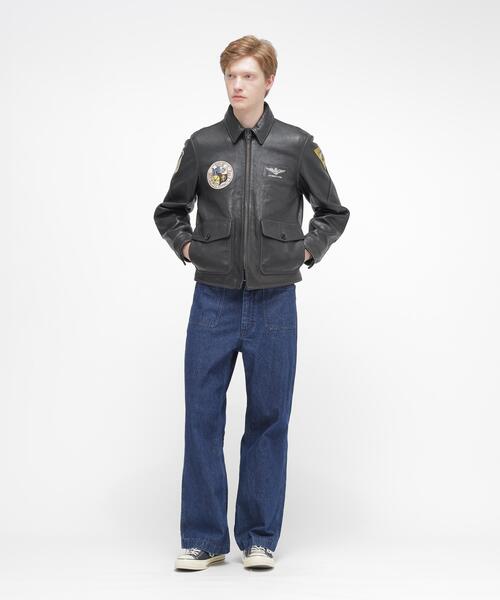 AVIREX(アヴィレックス)の「《NAVAL COLLECTION》M-421A LEATHER JACKET / レザージャケット / AVIREX / アヴィレックス(ミリタリージャケット・メンズ・ブラック・X-LARGE/XX-LARGE/LARGE)」の5枚目の写真