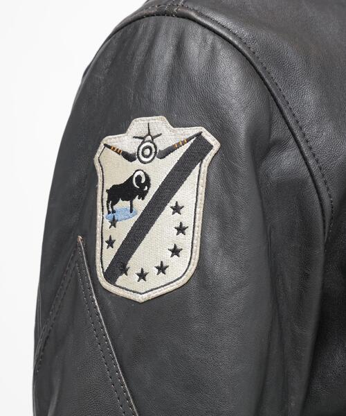 AVIREX(アヴィレックス)の「《NAVAL COLLECTION》M-421A LEATHER JACKET / レザージャケット / AVIREX / アヴィレックス(ミリタリージャケット・メンズ・ブラック・X-LARGE/XX-LARGE/LARGE)」の13枚目の写真