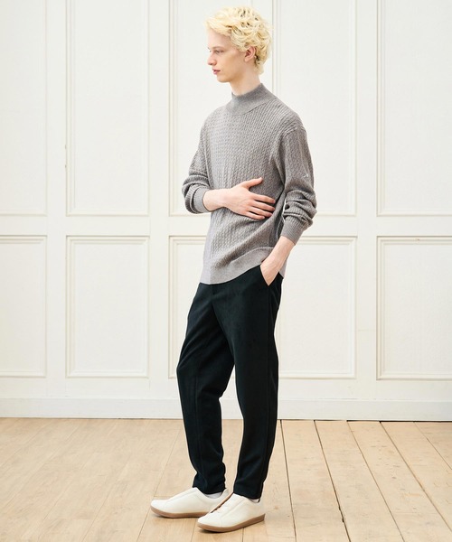 CALL&RESPONSE(コールアンドレスポンス)の「mp15219- テーパードパンツ スエードライク(263-1551-01)(その他パンツ・メンズ・ブラック/グレイッシュベージュ・1/5/4/2)」の9枚目の写真
