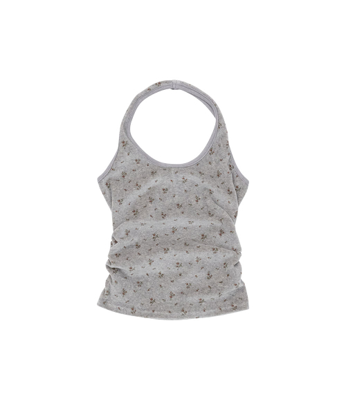 NO EXTRA TOUCH（ノー・エクストラ・タッチ）の「Velvet Halter Easy Sleeveless (Grey) / 26SMSL003GR（Tシャツ/カットソー・レディース・グレー系・MEDIUM/SMALL）」の5枚目の写真