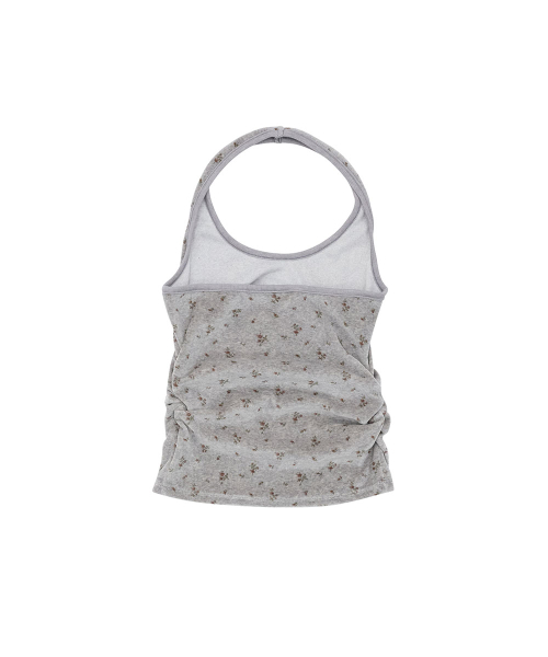 NO EXTRA TOUCH（ノー・エクストラ・タッチ）の「Velvet Halter Easy Sleeveless (Grey) / 26SMSL003GR（Tシャツ/カットソー・レディース・グレー系・MEDIUM/SMALL）」の4枚目の写真