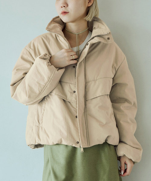 IENA LA BOUCLE(イエナラブークル)の「《/洗える》IENA LA BOUCLE コットンナイロンパテットブルゾン(その他アウター・レディース・ブラック/ベージュ系その他・FREE)」の2枚目の写真
