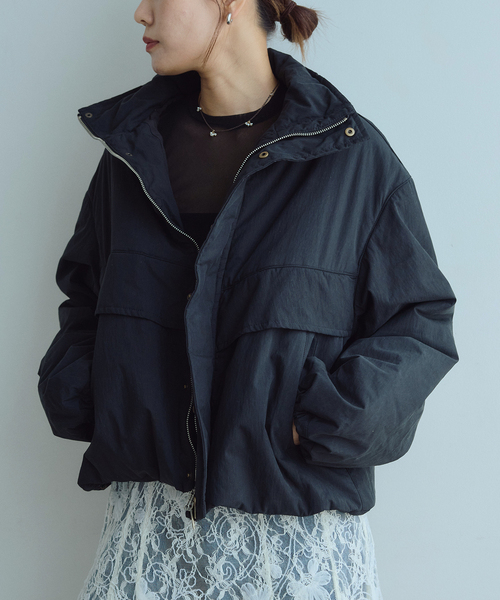 IENA LA BOUCLE(イエナラブークル)の「《/洗える》IENA LA BOUCLE コットンナイロンパテットブルゾン(その他アウター・レディース・ブラック/ベージュ系その他・FREE)」の6枚目の写真