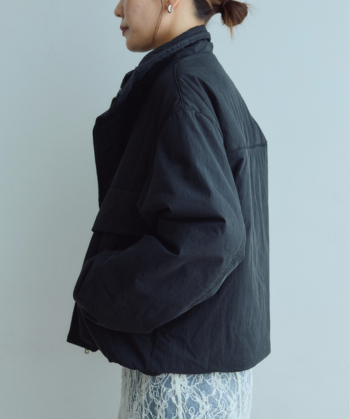 IENA LA BOUCLE(イエナラブークル)の「《/洗える》IENA LA BOUCLE コットンナイロンパテットブルゾン(その他アウター・レディース・ブラック/ベージュ系その他・FREE)」の7枚目の写真