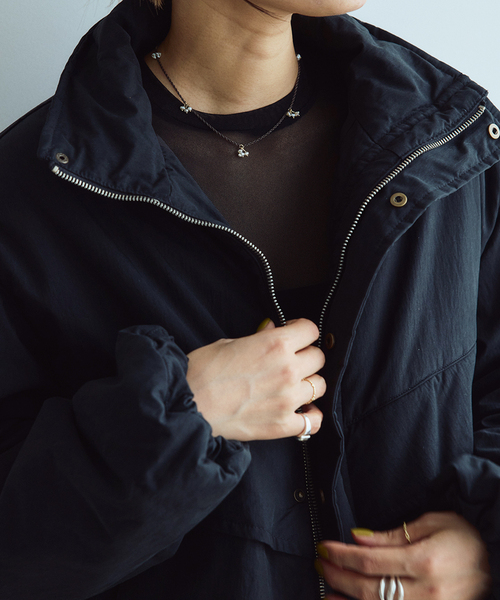 IENA LA BOUCLE(イエナラブークル)の「《/洗える》IENA LA BOUCLE コットンナイロンパテットブルゾン(その他アウター・レディース・ブラック/ベージュ系その他・FREE)」の10枚目の写真