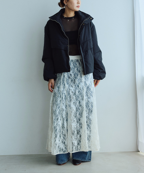IENA LA BOUCLE(イエナラブークル)の「《/洗える》IENA LA BOUCLE コットンナイロンパテットブルゾン(その他アウター・レディース・ブラック/ベージュ系その他・FREE)」の11枚目の写真