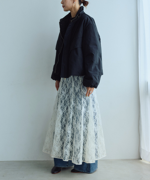IENA LA BOUCLE(イエナラブークル)の「《/洗える》IENA LA BOUCLE コットンナイロンパテットブルゾン(その他アウター・レディース・ブラック/ベージュ系その他・FREE)」の12枚目の写真