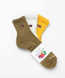 FRUIT OF THE LOOM | 【es】【FRUIT OF THE LOOM】3Pマーク刺繍クォーターソックス(ソックス/靴下)