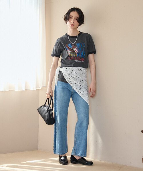 FREAK'S STORE（フリークスストア）の「コットンレーススカーフ（バンダナ/スカーフ・レディース・オフホワイト/ブラウン/ブラック・ﾌﾘ-）」の17枚目の写真