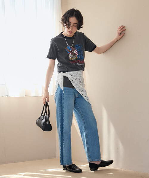 FREAK'S STORE（フリークスストア）の「コットンレーススカーフ（バンダナ/スカーフ・レディース・オフホワイト/ブラウン/ブラック・ﾌﾘ-）」の19枚目の写真