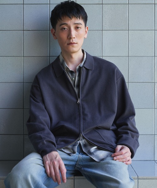 URBAN RESEARCH DOORS(アーバンリサーチドアーズ)の「『UR TECH』200日ジップジャケット(カーディガン/ボレロ・メンズ・チャコールグレー/ネイビー・LARGE/X-LARGE/MEDIUM)」の4枚目の写真