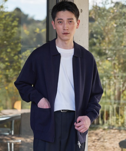 URBAN RESEARCH DOORS(アーバンリサーチドアーズ)の「『UR TECH』200日ジップジャケット(カーディガン/ボレロ・メンズ・チャコールグレー/ネイビー・LARGE/X-LARGE/MEDIUM)」の11枚目の写真