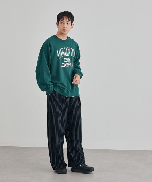 DISCOAT(ディスコート)の「【Enlude】ヒビワレカレッジロゴスウェット《WEB限定カラーあり》(Tシャツ/カットソー・レディース・レッド/ダークグリーン/ベージュ/ライトベージュ/ブラウン・FREE)」の14枚目の写真