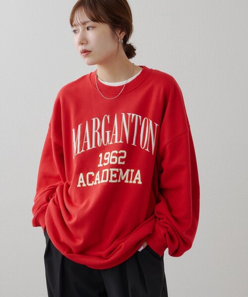 DISCOAT(ディスコート)の「【Enlude】ヒビワレカレッジロゴスウェット《WEB限定カラーあり》(Tシャツ/カットソー・レディース・レッド/ダークグリーン/ベージュ/ライトベージュ/ブラウン・FREE)」の18枚目の写真