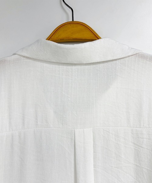 ONEP STAR（ワンピスター）の「スキッパーネック長袖シャツ（シャツ/ブラウス・レディース・ホワイト・MEDIUM/X-LARGE/LARGE）」の5枚目の写真