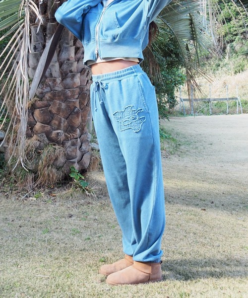 BILLABONG(ビラボン)の「BILLABONG ウィメンズ WASHED SWEAT JOGGER PANTS ロングパンツ 【2026年秋冬モデル】/ビラボンウォッシュドスウェットパンツ(セットアップ対応可)(スウェットパンツ・レディース・ライトブルー/ブラック・MEDIUM/LARGE)」の2枚目の写真