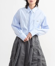 【HL】DETACHABLE TIE CROPPED SHIRT