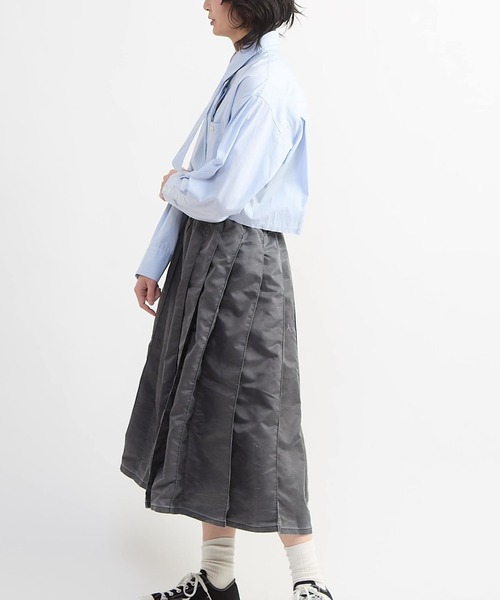 CONVERSE TOKYO（コンバーストウキョウ）の「【HL】DETACHABLE TIE CROPPED SHIRT（シャツ/ブラウス・レディース・サックスブルー/ストライプ・FREE）」の8枚目の写真