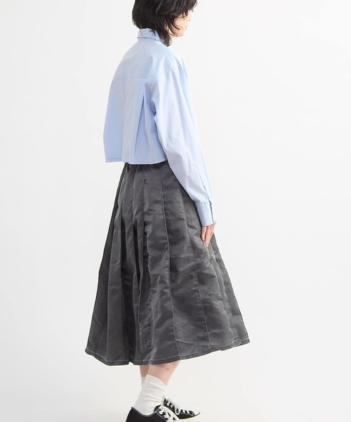 CONVERSE TOKYO（コンバーストウキョウ）の「【HL】DETACHABLE TIE CROPPED SHIRT（シャツ/ブラウス・レディース・サックスブルー/ストライプ・FREE）」の9枚目の写真