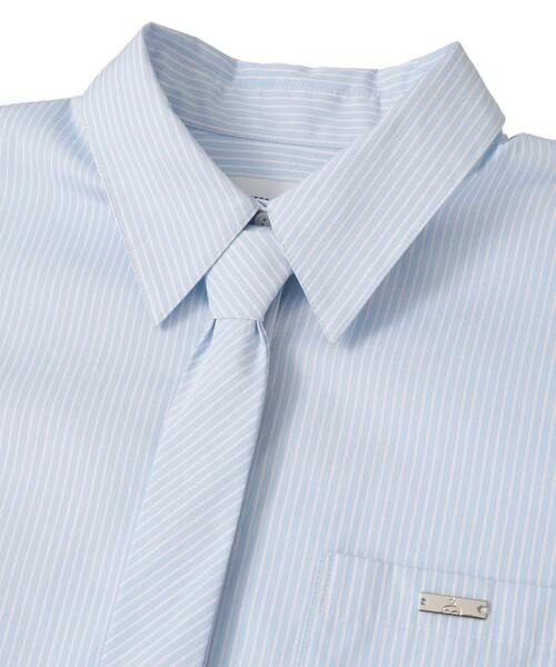 CONVERSE TOKYO（コンバーストウキョウ）の「【HL】DETACHABLE TIE CROPPED SHIRT（シャツ/ブラウス・レディース・サックスブルー/ストライプ・FREE）」の12枚目の写真
