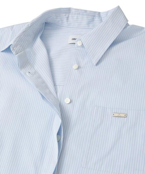 CONVERSE TOKYO（コンバーストウキョウ）の「【HL】DETACHABLE TIE CROPPED SHIRT（シャツ/ブラウス・レディース・サックスブルー/ストライプ・FREE）」の18枚目の写真