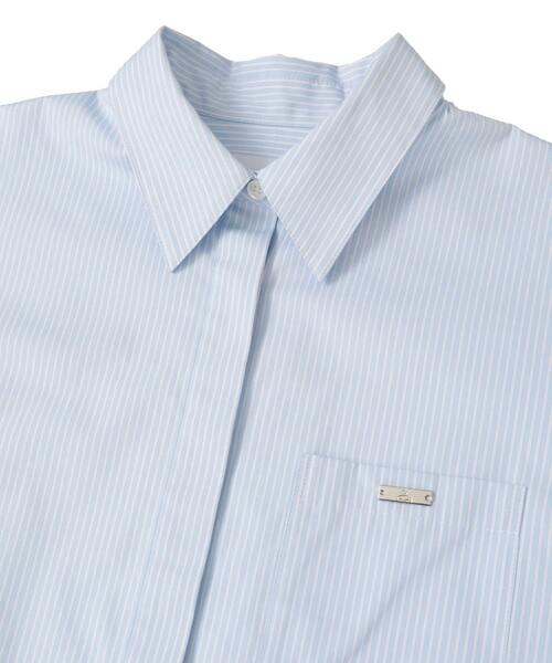 CONVERSE TOKYO（コンバーストウキョウ）の「【HL】DETACHABLE TIE CROPPED SHIRT（シャツ/ブラウス・レディース・サックスブルー/ストライプ・FREE）」の19枚目の写真