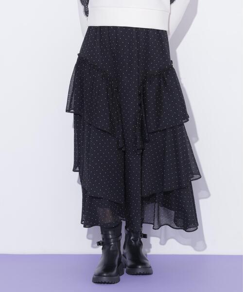 JILL by JILL STUART(ジルバイジルスチュアート)の「ラッフルティアードスカート(スカート・レディース・ホワイト系その他/ブラック系その他/ホワイト系その他2・FREE)」の19枚目の写真
