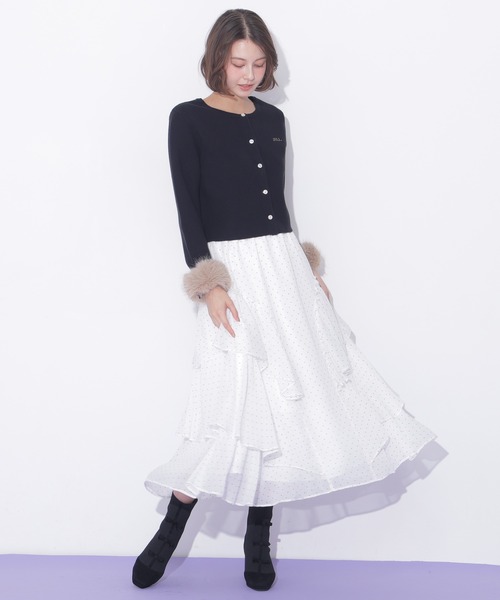 JILL by JILL STUART(ジルバイジルスチュアート)の「ラッフルティアードスカート(スカート・レディース・ホワイト系その他/ブラック系その他/ホワイト系その他2・FREE)」の7枚目の写真
