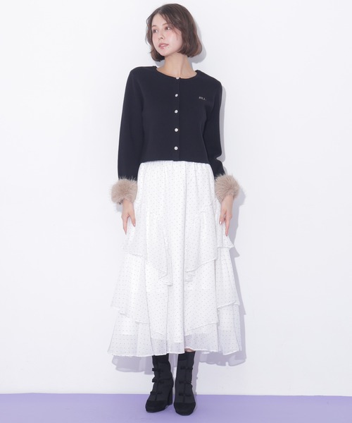 JILL by JILL STUART(ジルバイジルスチュアート)の「ラッフルティアードスカート(スカート・レディース・ホワイト系その他/ブラック系その他/ホワイト系その他2・FREE)」の8枚目の写真