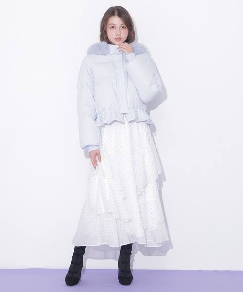 JILL by JILL STUART(ジルバイジルスチュアート)の「ラッフルティアードスカート(スカート・レディース・ホワイト系その他/ブラック系その他/ホワイト系その他2・FREE)」の4枚目の写真