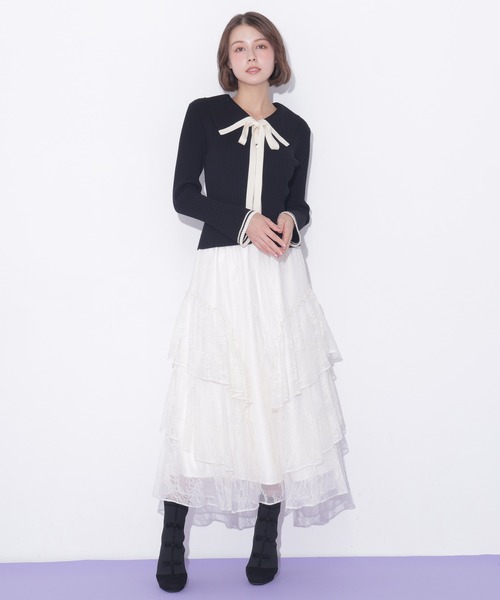 JILL by JILL STUART(ジルバイジルスチュアート)の「ラッフルティアードスカート(スカート・レディース・ホワイト系その他/ブラック系その他/ホワイト系その他2・FREE)」の20枚目の写真