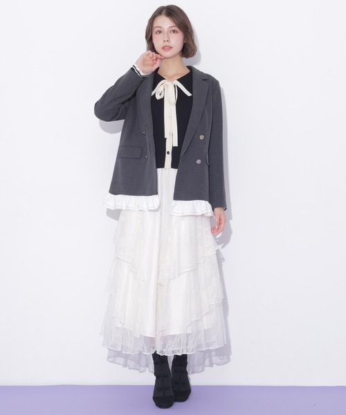 JILL by JILL STUART(ジルバイジルスチュアート)の「ラッフルティアードスカート(スカート・レディース・ホワイト系その他/ブラック系その他/ホワイト系その他2・FREE)」の12枚目の写真