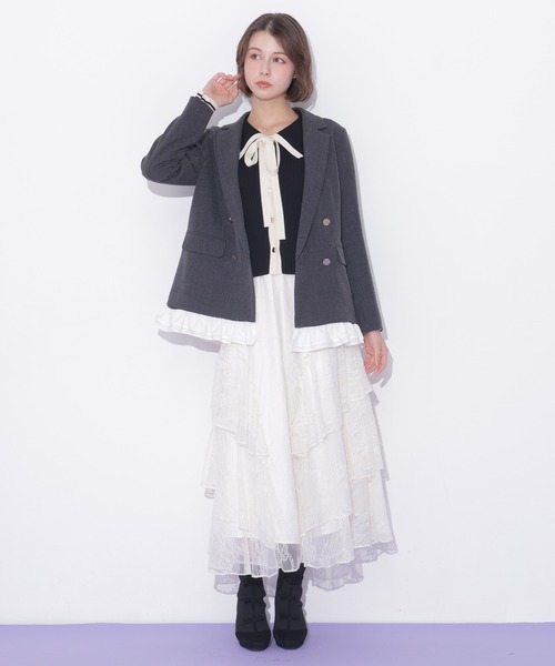 JILL by JILL STUART(ジルバイジルスチュアート)の「ラッフルティアードスカート(スカート・レディース・ホワイト系その他/ブラック系その他/ホワイト系その他2・FREE)」の10枚目の写真