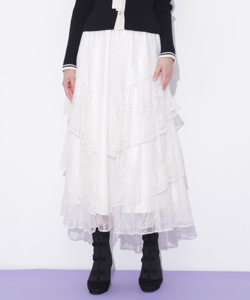 JILL by JILL STUART(ジルバイジルスチュアート)の「ラッフルティアードスカート(スカート・レディース・ホワイト系その他/ブラック系その他/ホワイト系その他2・FREE)」の13枚目の写真