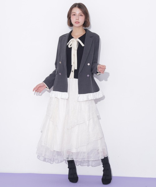 JILL by JILL STUART(ジルバイジルスチュアート)の「ラッフルティアードスカート(スカート・レディース・ホワイト系その他/ブラック系その他/ホワイト系その他2・FREE)」の11枚目の写真