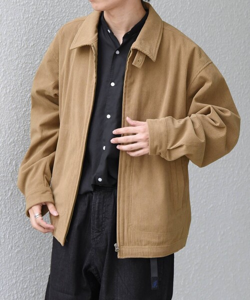 SHIPS any(シップス エニィ)の「〈手洗い可能〉SOLOTEX(R) コーデュロイ スピンドル ジップアップ ブルゾン(セットアップ対応)◆(ブルゾン・メンズ・ブラウン/ブラック/キャメル/チャコールグレー・MEDIUM/SMALL/LARGE)」の4枚目の写真