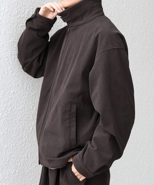 SHIPS any(シップス エニィ)の「〈手洗い可能〉SOLOTEX(R) コーデュロイ スピンドル ジップアップ ブルゾン(セットアップ対応)◆(ブルゾン・メンズ・ブラウン/ブラック/キャメル/チャコールグレー・MEDIUM/SMALL/LARGE)」の3枚目の写真