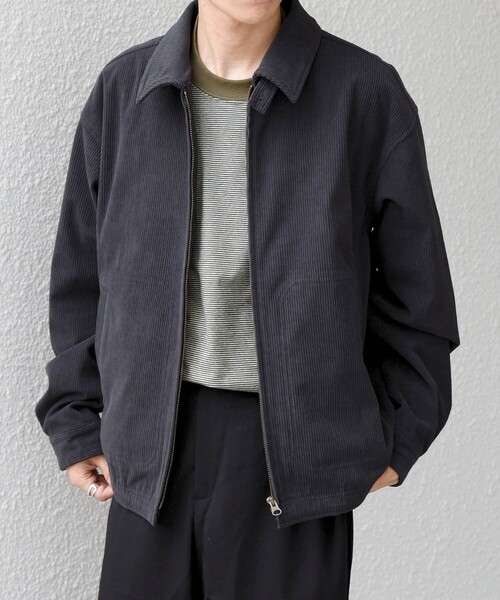 SHIPS any(シップス エニィ)の「〈手洗い可能〉SOLOTEX(R) コーデュロイ スピンドル ジップアップ ブルゾン(セットアップ対応)◆(ブルゾン・メンズ・ブラウン/ブラック/キャメル/チャコールグレー・MEDIUM/SMALL/LARGE)」の1枚目の写真