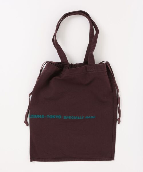 beautiful people（ビューティフルピープル）の「brushed logo tote bag 1636611945（ショルダーバッグ・レディース・ブラウン/バーガンディー・FREE）」の3枚目の写真
