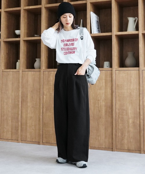 reca(レカ)の「ツイルデザインワイドパンツ(その他パンツ・レディース・チャコールグレー/モカ/ブラック・M)」の7枚目の写真