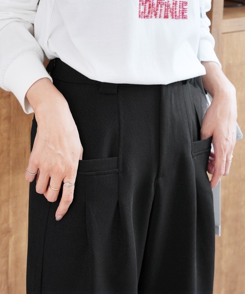 reca(レカ)の「ツイルデザインワイドパンツ(その他パンツ・レディース・チャコールグレー/モカ/ブラック・M)」の6枚目の写真