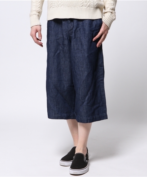 WEGO（ウィゴー）の「WEGO/綿麻デニムガウチョパンツ（デニムパンツ・メンズ・ダークインディゴブルー/インディゴブルー・LARGE/MEDIUM）」の13枚目の写真