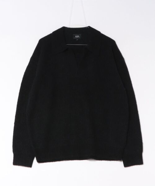 A.P.C.（アーペーセー）の「POLO TAYLOR（ポロシャツ・メンズ・ブラック/チャコール・L/S/M）」の2枚目の写真