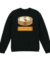 NIPOP(ニポップ) トレーナー レディース スウェット 肉まん 中華料理 イラスト ロゴ プリント スウェットシャツ スエット プルオーバー トップス インバウンド お土産 ユニセックス