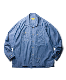 THE RESQ（ザーレスキュー）の「CHAMBRAY TEDDY OVERSHIRT [MILD INDIGO]（シャツ/ブラウス）」