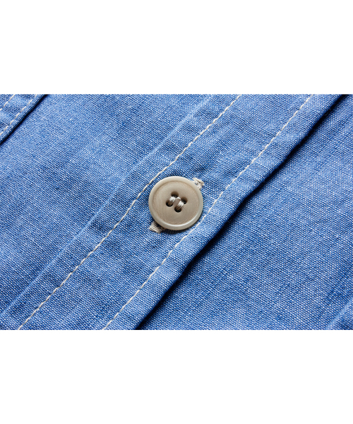 THE RESQ（ザーレスキュー）の「CHAMBRAY TEDDY OVERSHIRT [MILD INDIGO]（シャツ/ブラウス・メンズ・その他・MEDIUM/LARGE/X-LARGE）」の6枚目の写真